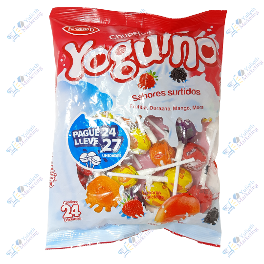 Icapeb Yoguiño Chupetes Saborizados Packx24u 480 g