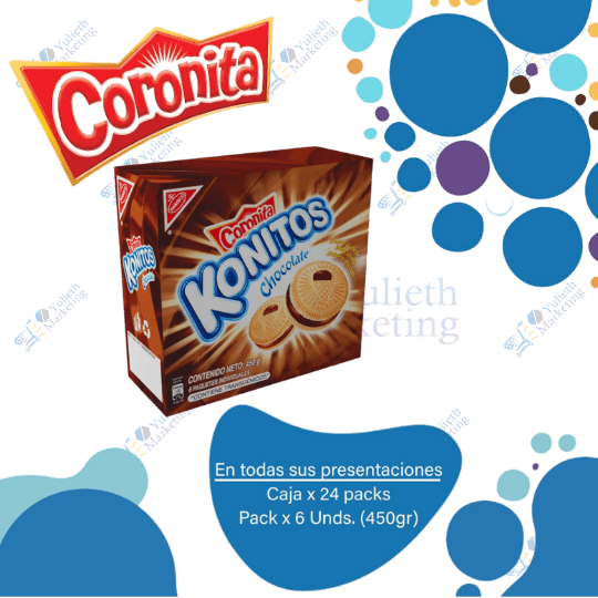 Nabisco Coronita Konitos Galletas de Chocolate EC 24X450g
