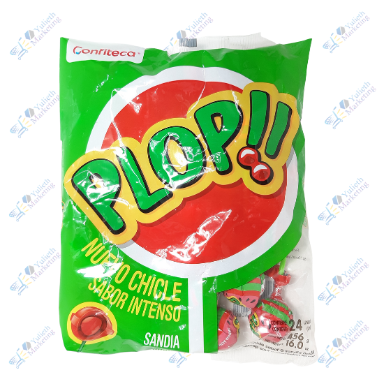 Confiteca Plop Chupetes Saborizados Sandía Acido Packx24u 480 g