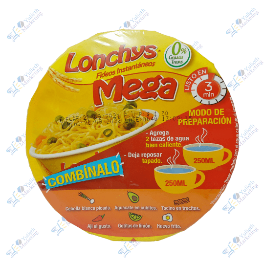 Mega Lonchys Fideo Instantáneo Pollo 107 g 2 Mega Lonchys Fideo Instantáneo Pollo 107 g