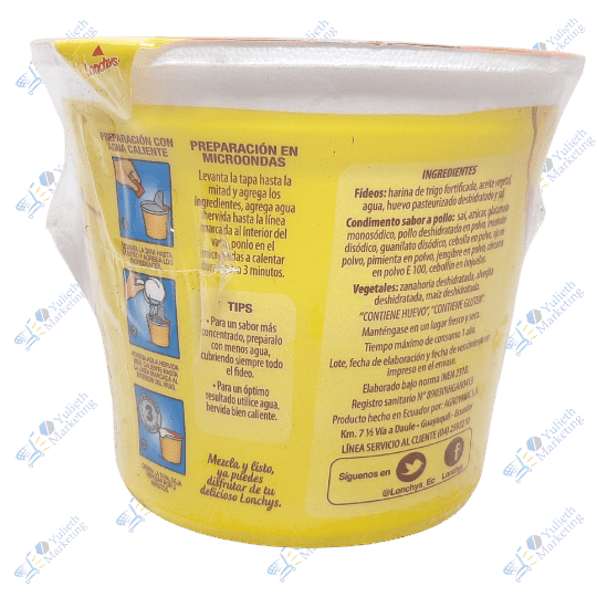 Lonchys Fideo Instantáneo Pollo 64 g 2 Lonchys Fideo Instantáneo Pollo 64 g