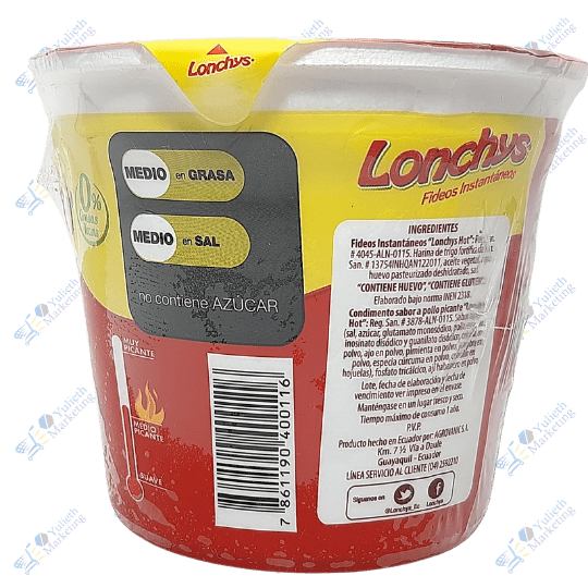 Lonchys Fideos Instantáneo Pollo Picante 63 g 2 Lonchys Fideos Instantáneo Pollo Picante 63 g
