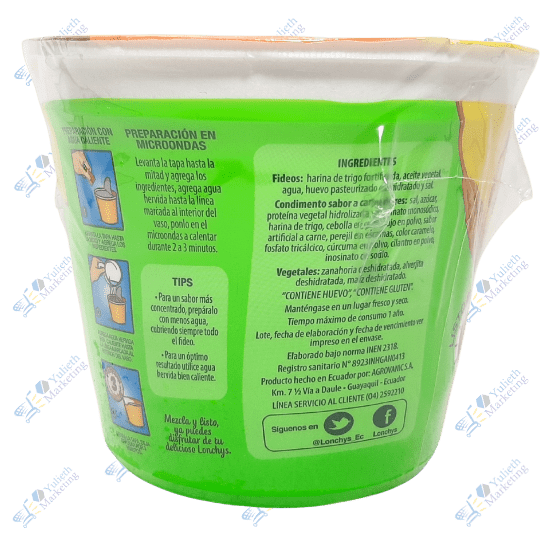 Lonchys Fideo Instantáneo Carne 64 g 2 Lonchys Fideo Instantáneo Carne 64 g