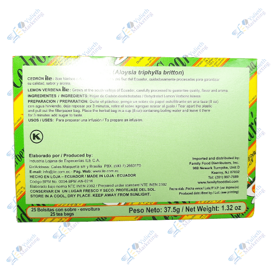 Ile Te Hierbas Aromáticas Cedrón Pack 25 u 37,5 g 4 Ile Te Hierbas Aromáticas Cedrón Pack 25u 37.5 gr