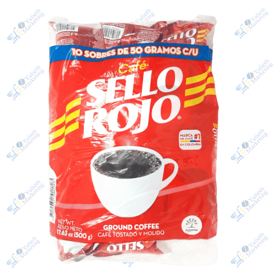 Sello Rojo Cafe de Pasar Tostado y Molido Sachet 50g DisplayX10u 500g