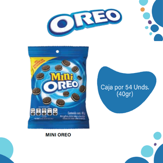 Oreo Regular Galleta de Chocolate Mini Oreo Vainilla Caja x P 54x40g EC SEM