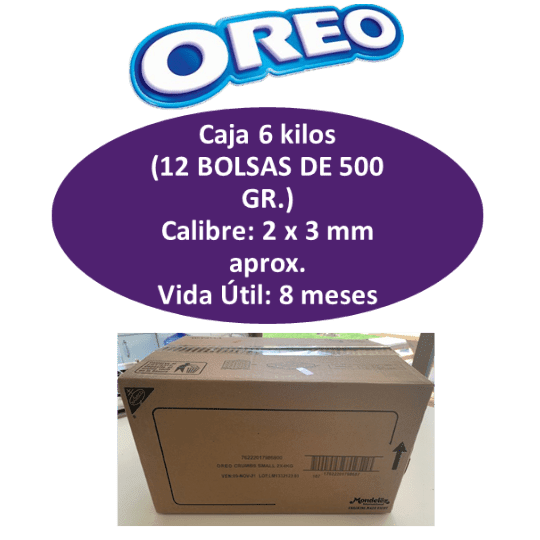 Oreo Trozos de Galleta de Chocolate Pequeños Caja EC Crumbs 12x500g SM 2 Oreo Trozos de Galleta de Chocolate Pequeños Caja EC Crumbs 12x500g SM