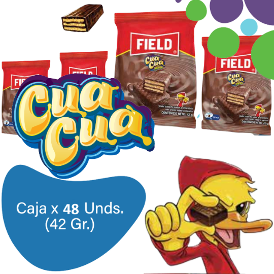 Field Cua Cua Minis Wafer Galletas de Chocolate con Vainilla Caja EC 48u x 42 g