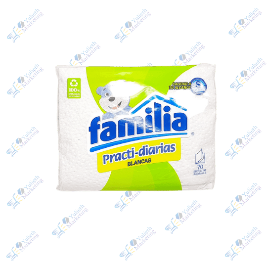 Familia Servilletas Practi Diaria Blancas Pack 70 u