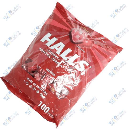 Halls Cherry Lyptus Caramelo Duro Funda x 100 u 300 g