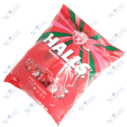 Halls Sandía Lyptus Caramelo Duro Funda x 100 u 300 g