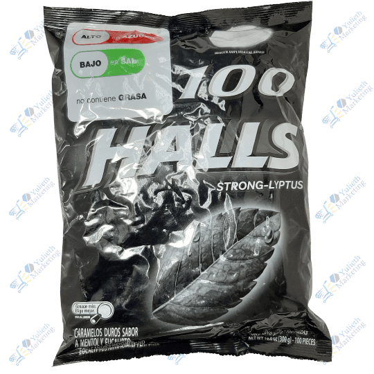 Halls Caramelo Duro Extra Fuerte Funda x100u 300gr