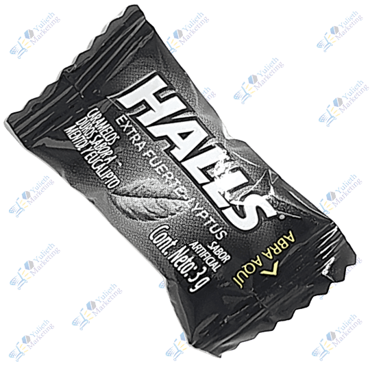 Halls Caramelo Duro Extra Fuerte Mentol y Eucalipto xu 3 gr