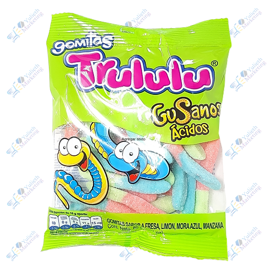Super Trululu Gomitas Gusanos Ácidos 80 g