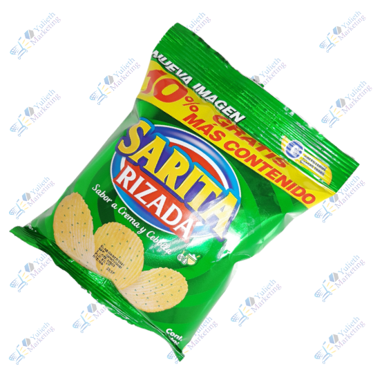 Inalecsa Sarita Rizada Snack Papas Fritas Crema y Cebolla 30 g