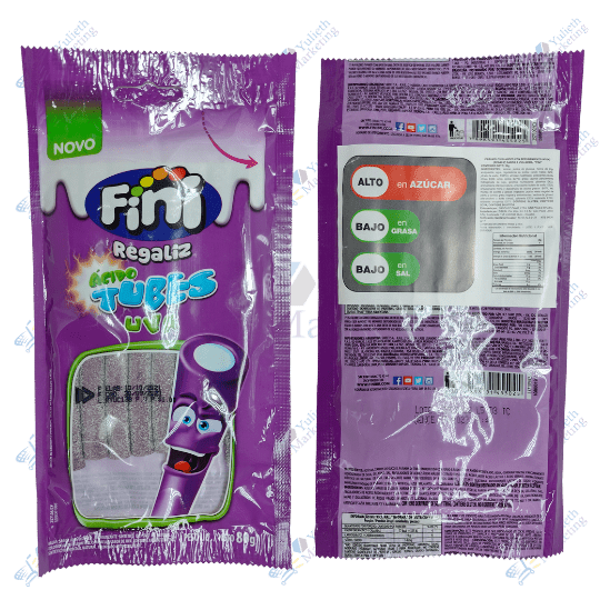 Fini Gomitas Saborizadas Regaliz Tubes Acido de Uva 80 g