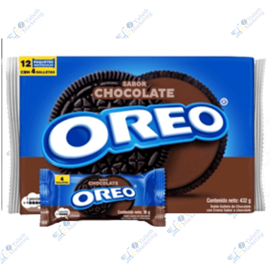 Oreo Galletas de Chocolate Pack 4 u 36 g Display x 12 u 432 g