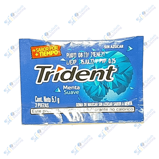 Trident Chicle Sin Azúcar Menta Packx3u 5.1 gr