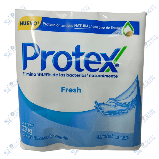 Protex Fresh Jabón de Tocador Antibacterial 110 g Packx3u 330 g