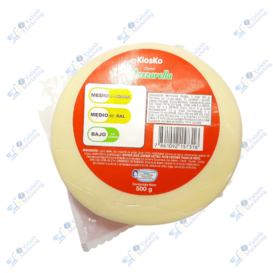 Kiosko Queso Mozzarella 500 gr 2 Kiosko Queso Mozzarella 500 gr
