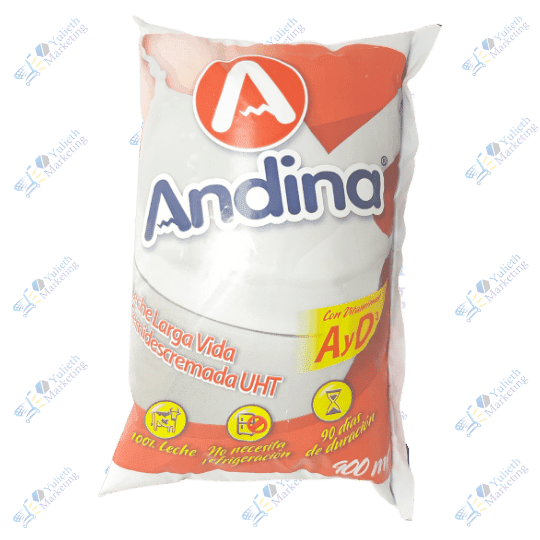 Andina Leche Semidescremada Funda 900 ml