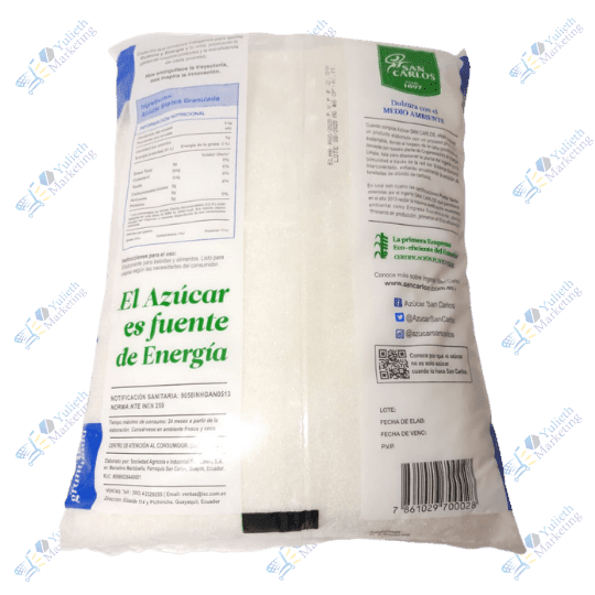San Carlos Azúcar Blanca Granulada 2 kg 2 San Carlos Azúcar Blanca 2 kg