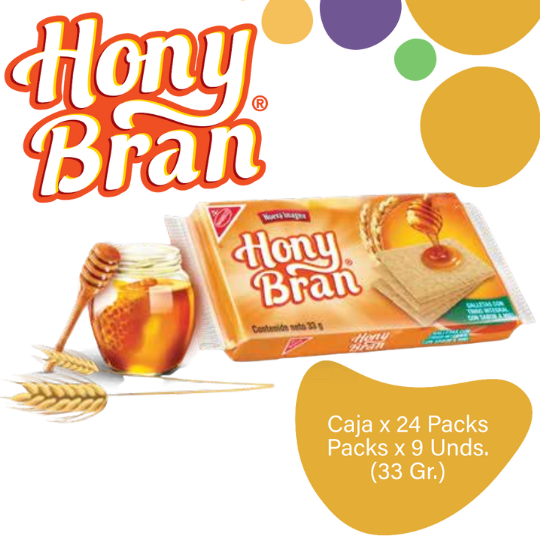 Nabisco Hony Bran Galletas Integrales Caja EC 24X9X33g 1 Nabisco Hony Bran Galletas Integrales Caja EC 24X9X33g