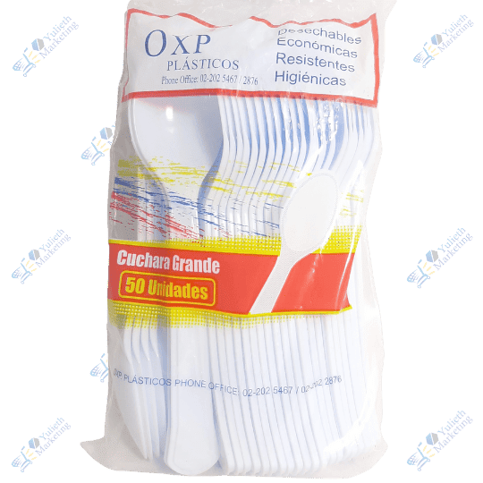 OXP Plásticos Cucharas Grandes Pack x 50 u
