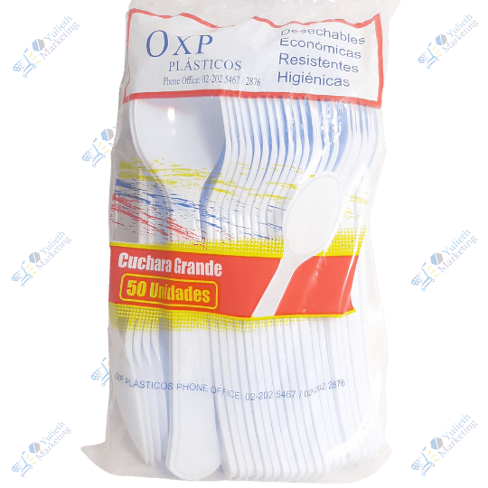 OXP Plásticos Cucharas Grandes Pack x 50 u 1 OXP Plásticos Cucharas Grandes Pack x 50 u