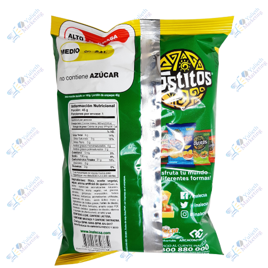 Inalecsa Tostitos Nachos Queso Snack Bocaditos de Maíz 45 g 2 Inalecsa Tostitos Nachos Queso Snack Bocaditos de Maíz 45 g