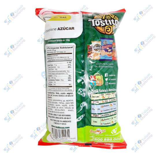 Inalecsa Tostitos Jalapeños Snack Bocaditos de Maíz Picantes 150 g 2 Inalecsa Tostitos Jalapeños Snack Bocaditos de Maíz Picantes 150 g