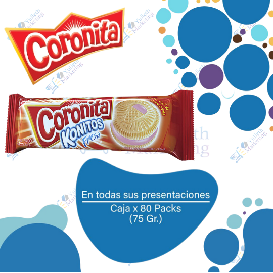 Nabisco Coronita Konitos Galletas de Fresa EC 80PKX75G