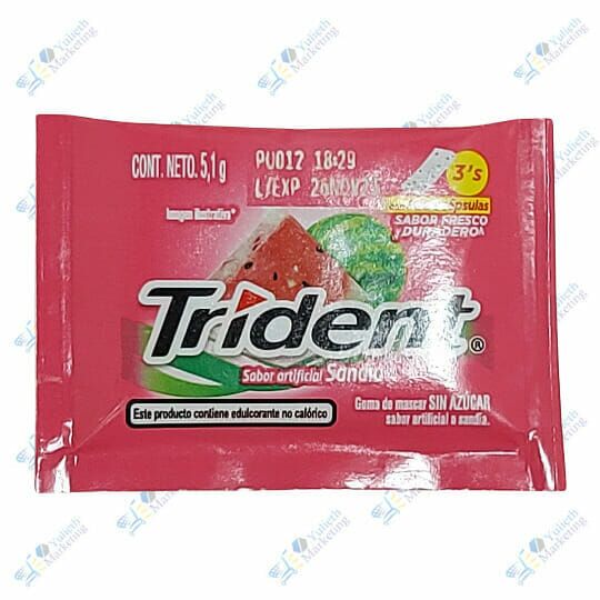 Producto de Chicles de la mejor calidad. Trident Chicle Sin Azúcar Sandia x 3 5.1 gr