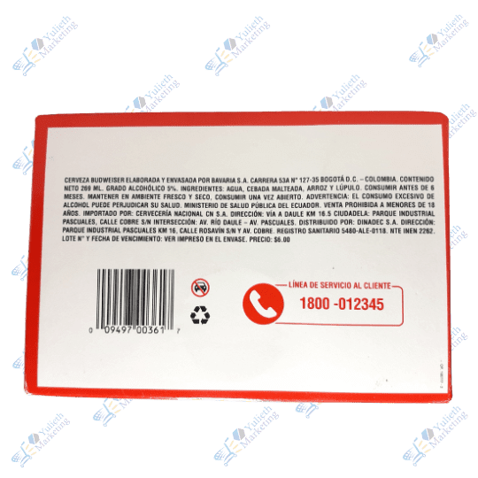 Budweiser King of Beers Cerveza en Lata Packx6u 269 ml 3 Budweiser King of Beers Cerveza en Lata Packx6u 269 ml