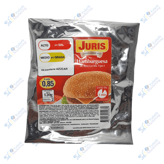 Juris Hamburguesa de Carne Tipo I Pack x 2 U 120 g