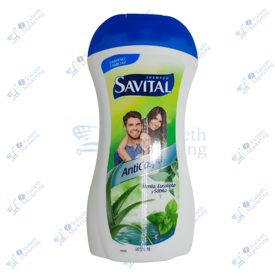 Savital Shampoo Capilar Anticaspa Sábila Menta y Eucalipto 550ml
