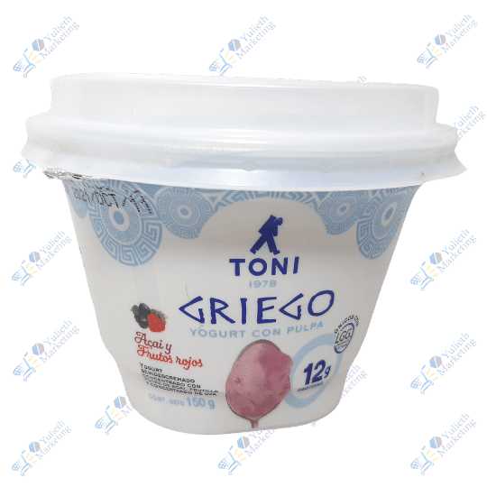 Toni Yogurt Saborizado Griego de Acai y Frutos Rojos 150 g