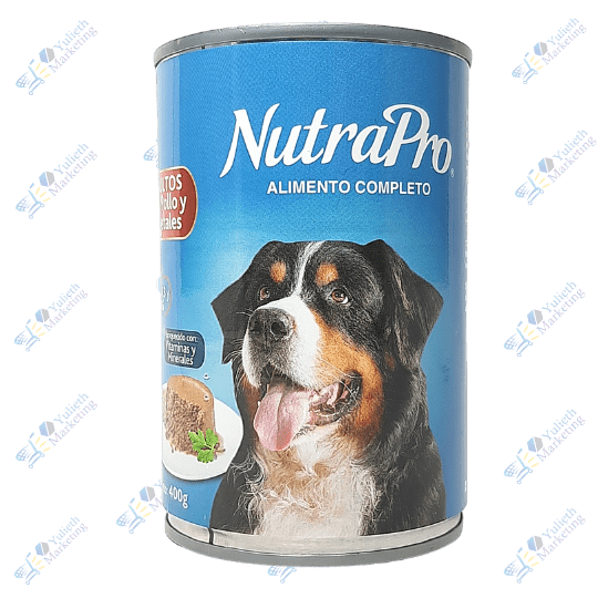 Nutrapro Comida para Perro Enlatada Adulto Pollo y Vegetales 400 g