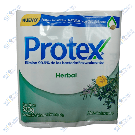 Protex Herbal Jabón de Tocador Antibacterial 110 g Packx3u 330 g